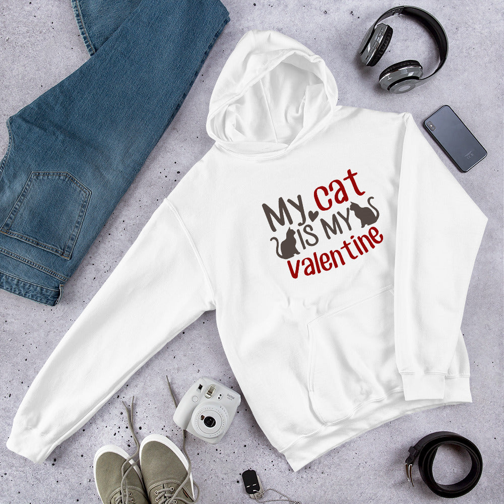 My Cat is my valentine - Unisex Hoodie