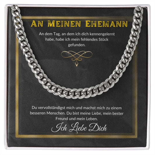 An Meinen Ehemann - Ich Liebe Dich - Cuban Link Chain