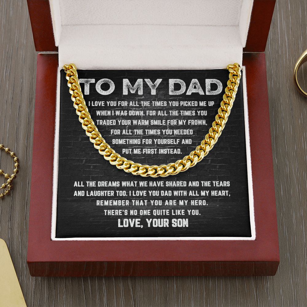 Dad - For All The Times - Cuban Link Chain From Son