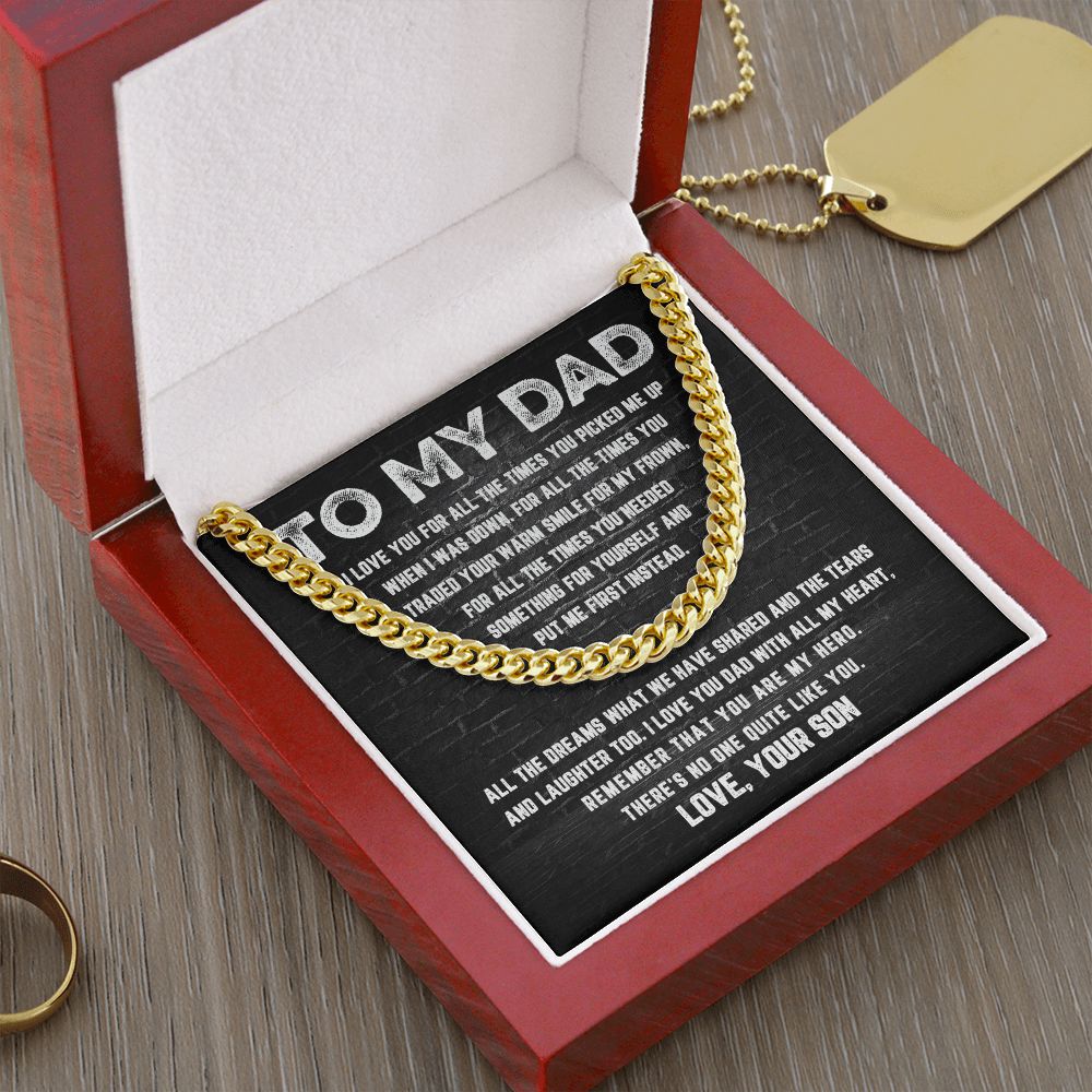 Dad - For All The Times - Cuban Link Chain From Son