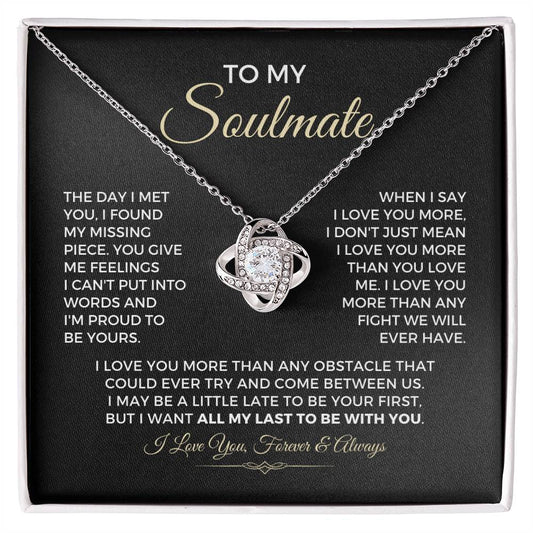 To My Soulmate - Love Knot Necklace