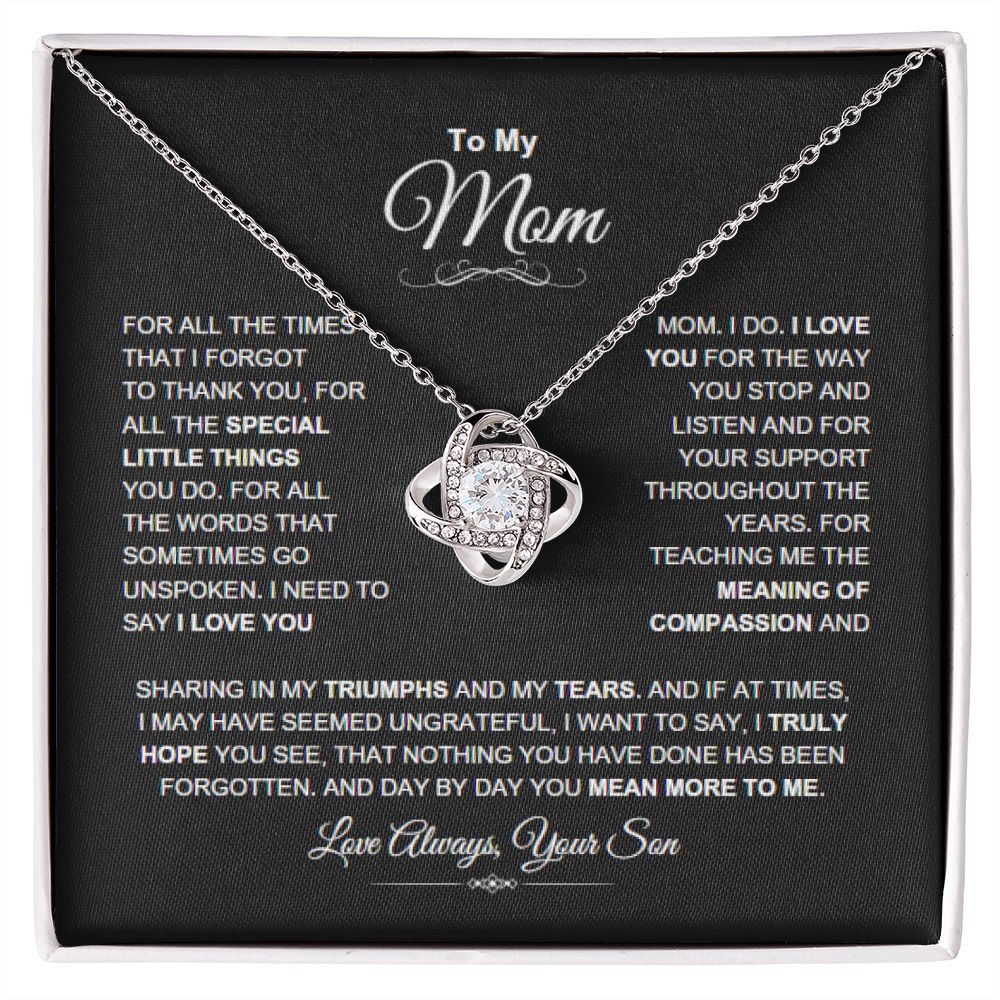 Mom - You Mean More - Love Knot Necklace