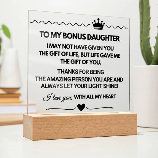 To My Bonus Daughter - Acrylic Square