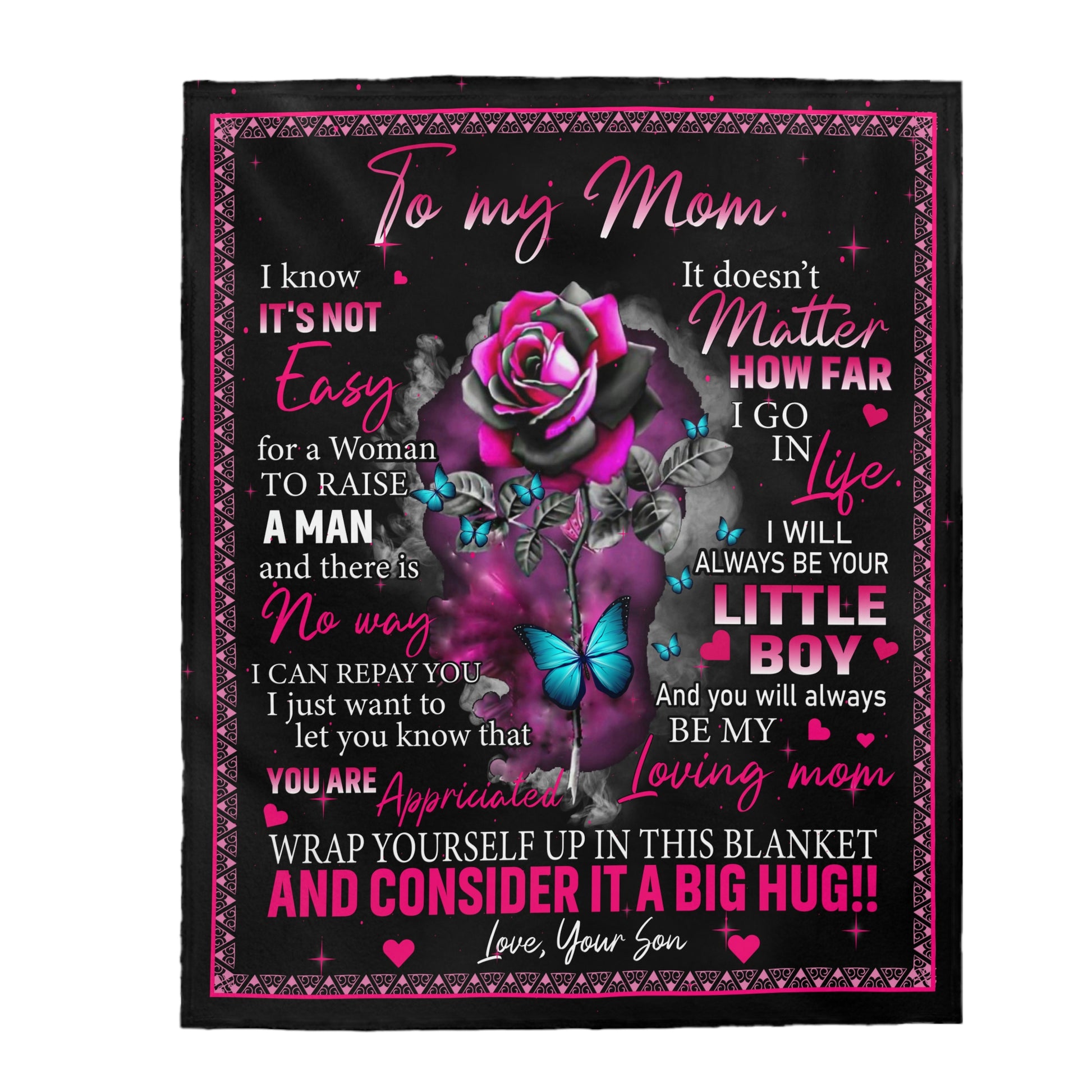 Mom - Personalized Giant Post Card Blanket - NP1 – nuprintz