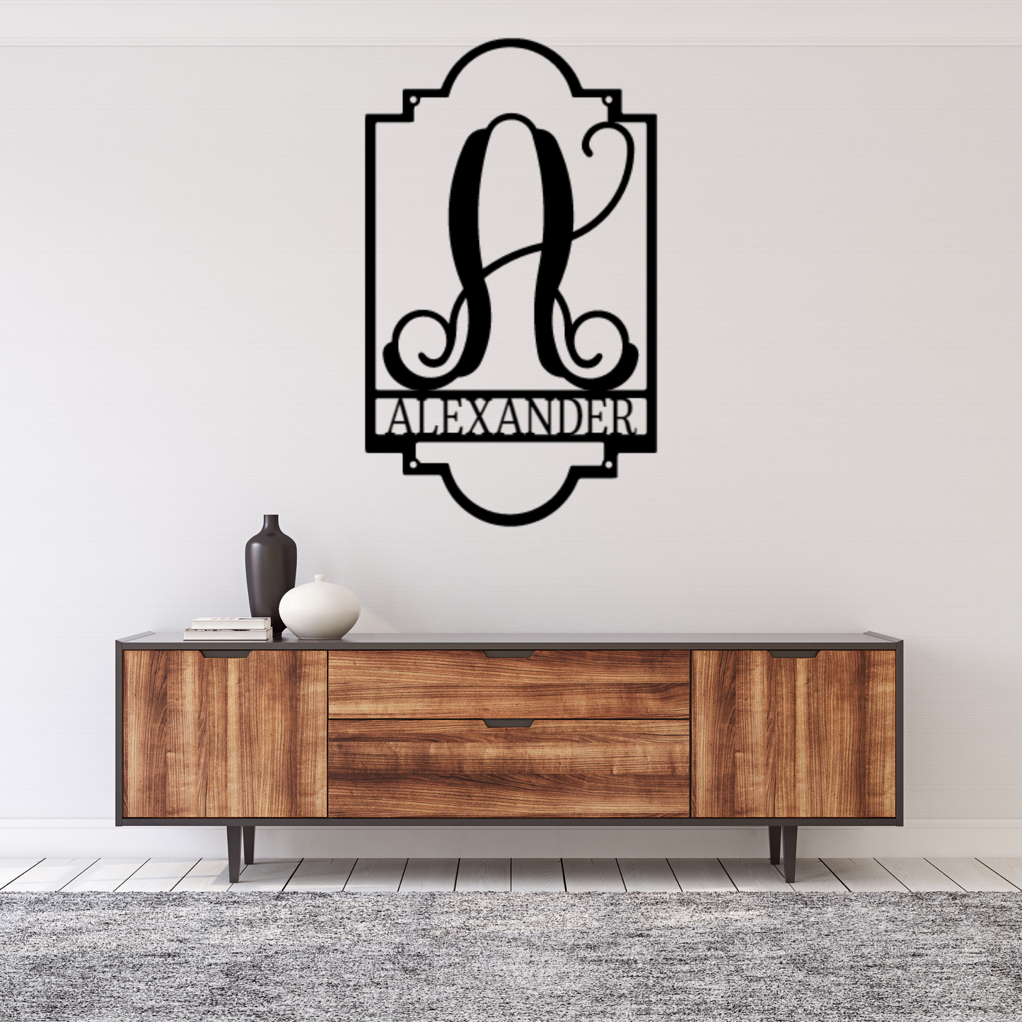 Regal Monogram - Steel Sign, House Decor, Wall Art, Metal Signs, Metal Decorative Sign, Indoor Sign, Metal Monogram, Dining Room Wall Decor