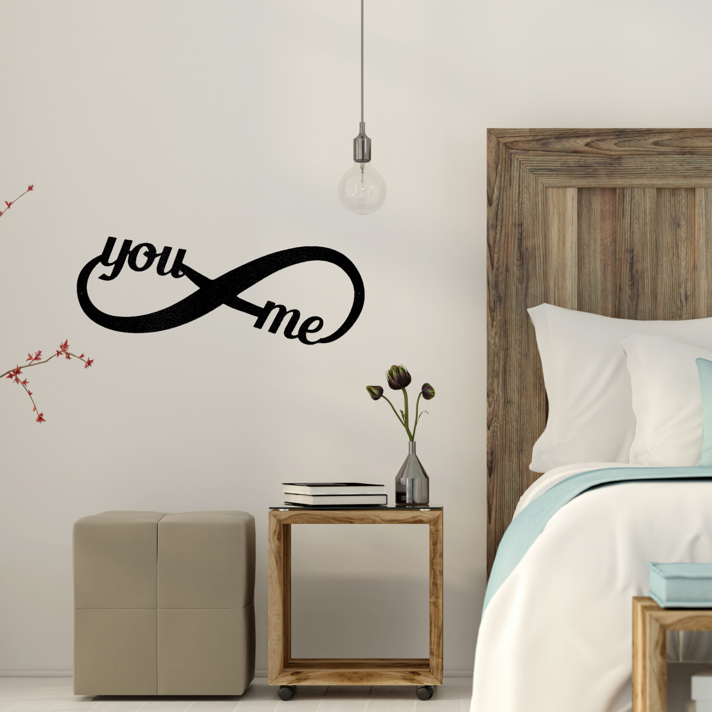 You and Me Infinity - Steel Sign, Family Name Sign, House Decor, Wall Art, Metal Signs, Metal Decorative Sign, Indoor Sign, Metal Monogram