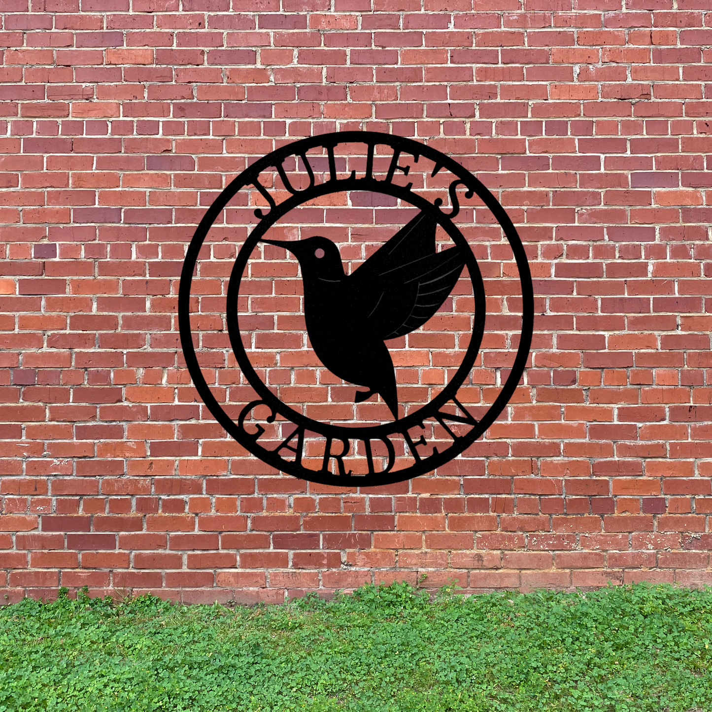 Humming Bird Monogram - Steel Sign, Business Metal Signs Personalized, Metal Monogram, Personalized Metal Wall Decor, Metal Decorative Sign