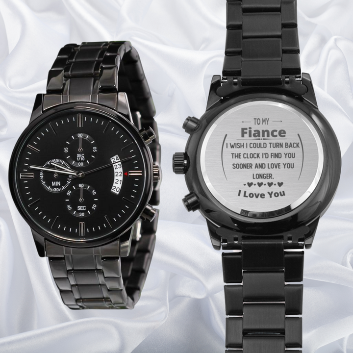 Fiance Gift For Him - Love You Longer Stainless Steel Watch, Engraved Gifts, Wedding Gifts, Boyfriend Gift, Gift For Him, Engagement Gift, Man Watch, Gift For Fiance, Birthday