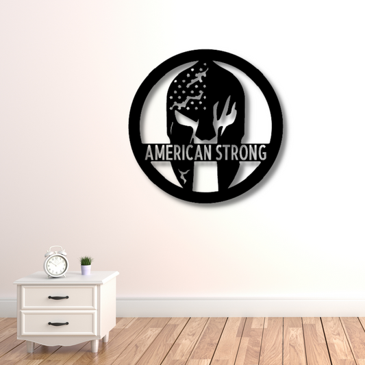 Battle Spartan Helmet - Steel Sign, Personalized Metal Wall Decor, House Decor, Wall Art, Metal Signs, Metal Decorative Sign, Metal Monogram