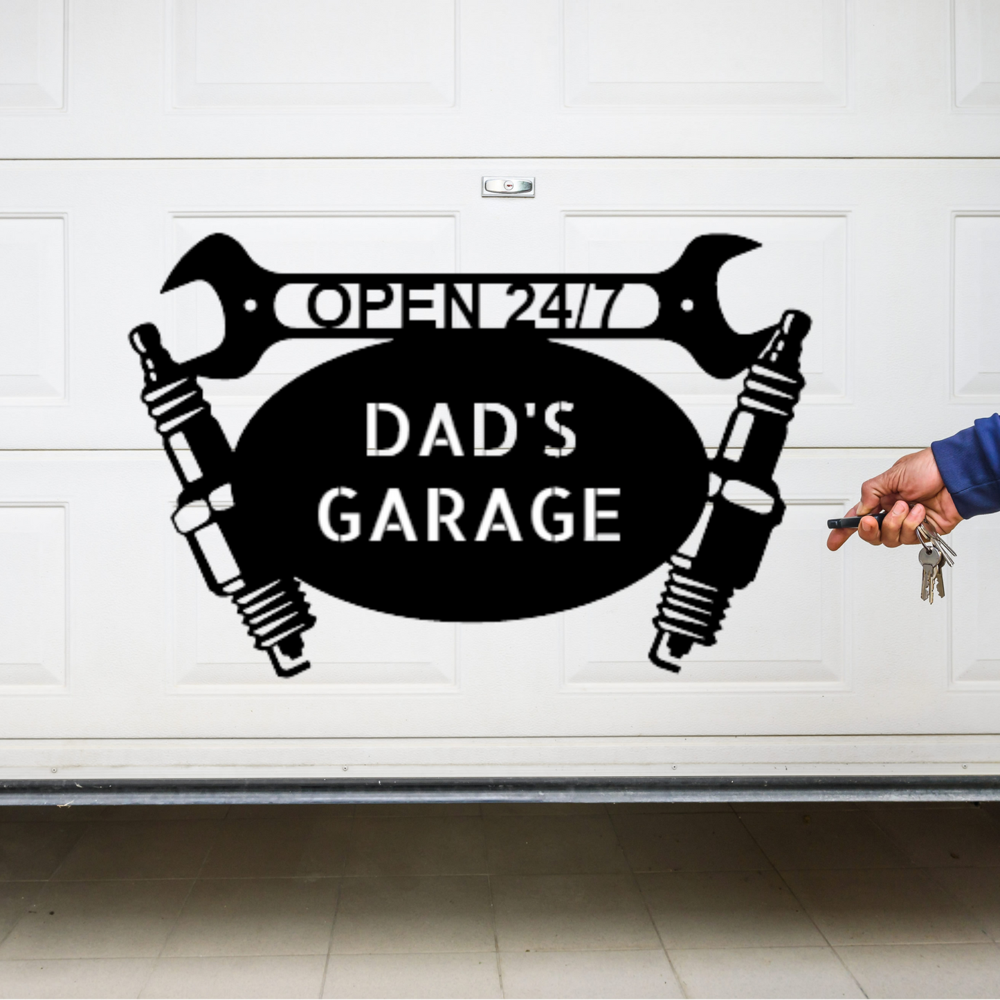 Car Garage Monogram - Steel Sign, Steel Signs, Personalized Metal Wall Decor, House Decor, Steel Signs, Personalized Metal Wall Decor
