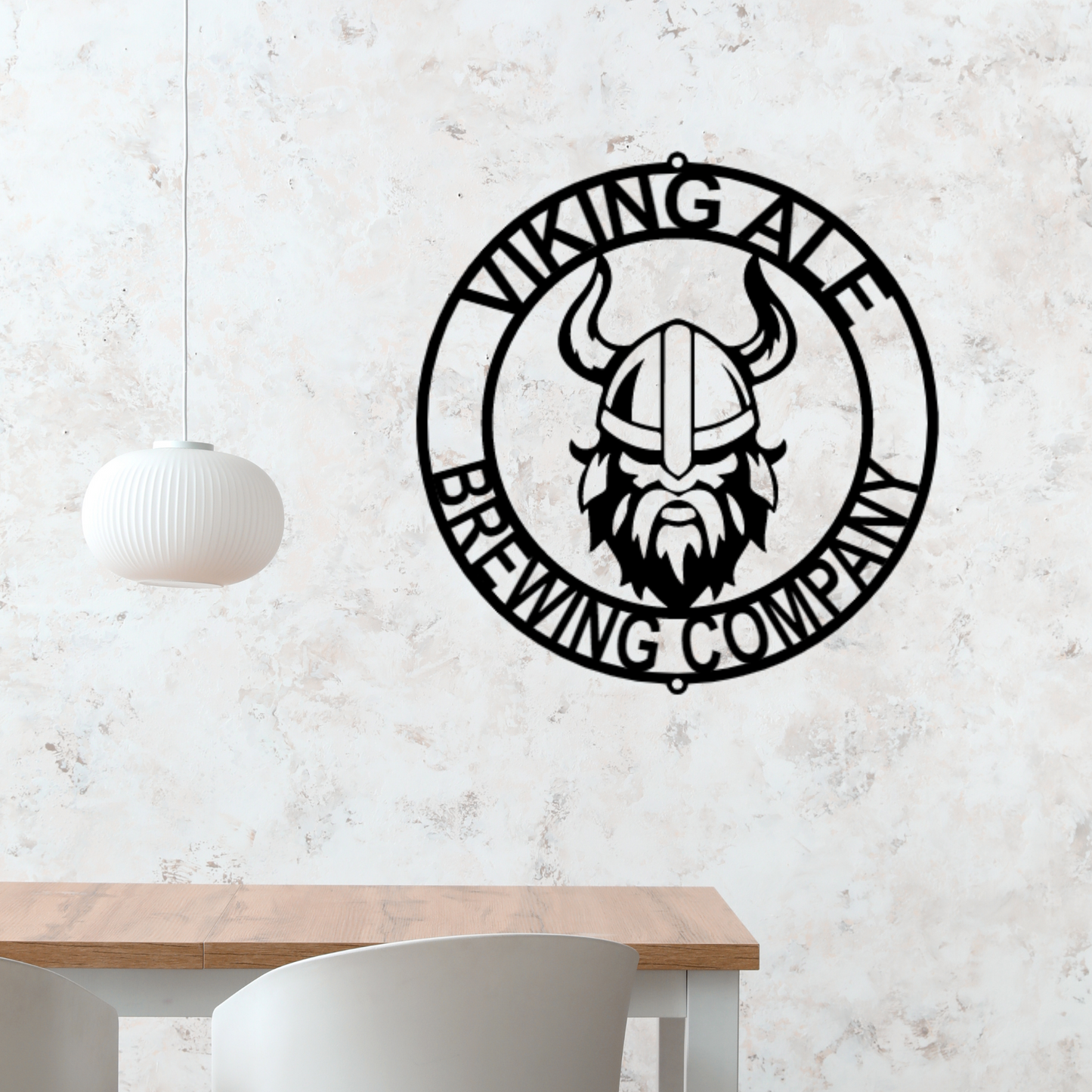 Viking Ring Monogram - Steel Sign, Outdoor Signs, Metal Signs, Metal Decorative Sign, Business Metal Signs Personalized, Metal Monogram