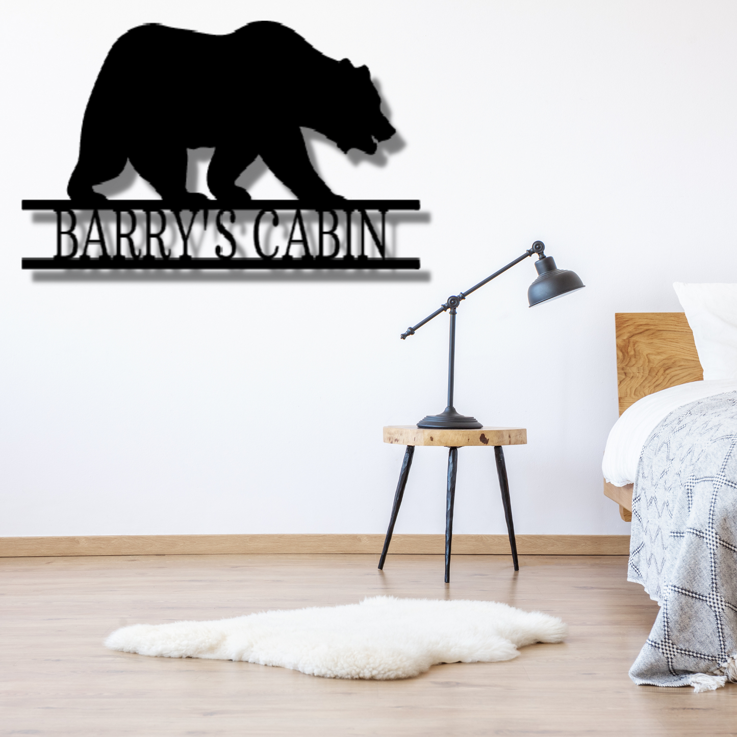 Bear Monogram - Steel Sign, Door Hanger, Monogram Wall Art, Metal Signs, Metal Decorative Sign, Metal Monogram, Door Hanger