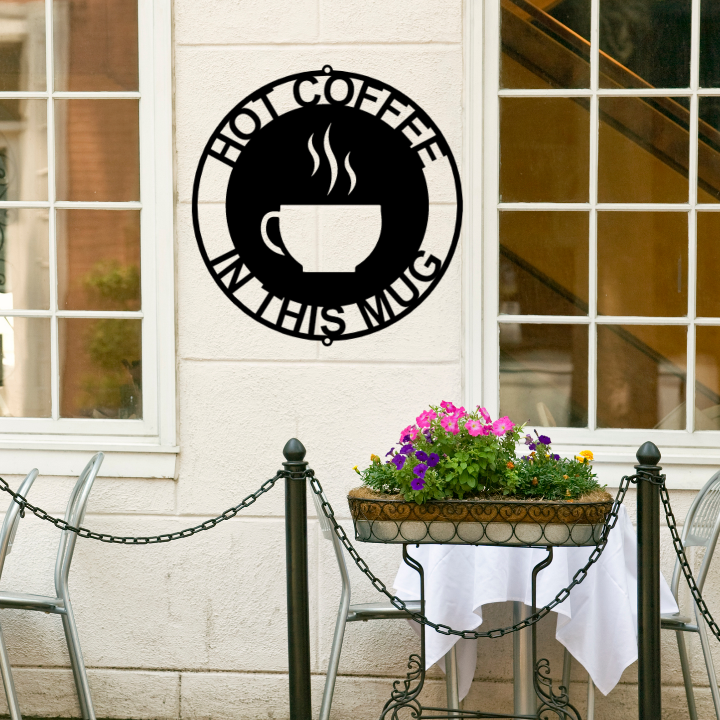 Coffee Haze Monogram - Steel Sign, Outdoor Signs, Metal Signs, Metal Decorative Sign, Business Metal Signs Personalized, Metal Monogram