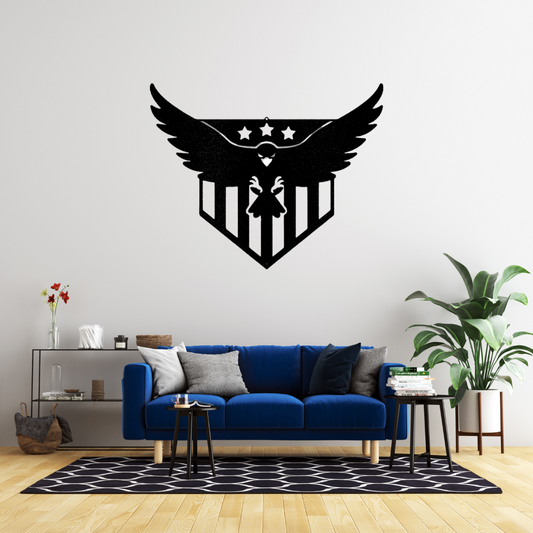 Swooping Eagle - Steel Sign, House Decor, Wall Art, Metal Signs, Metal Decorative Sign, Metal Monogram, Wall Signs For Living Room