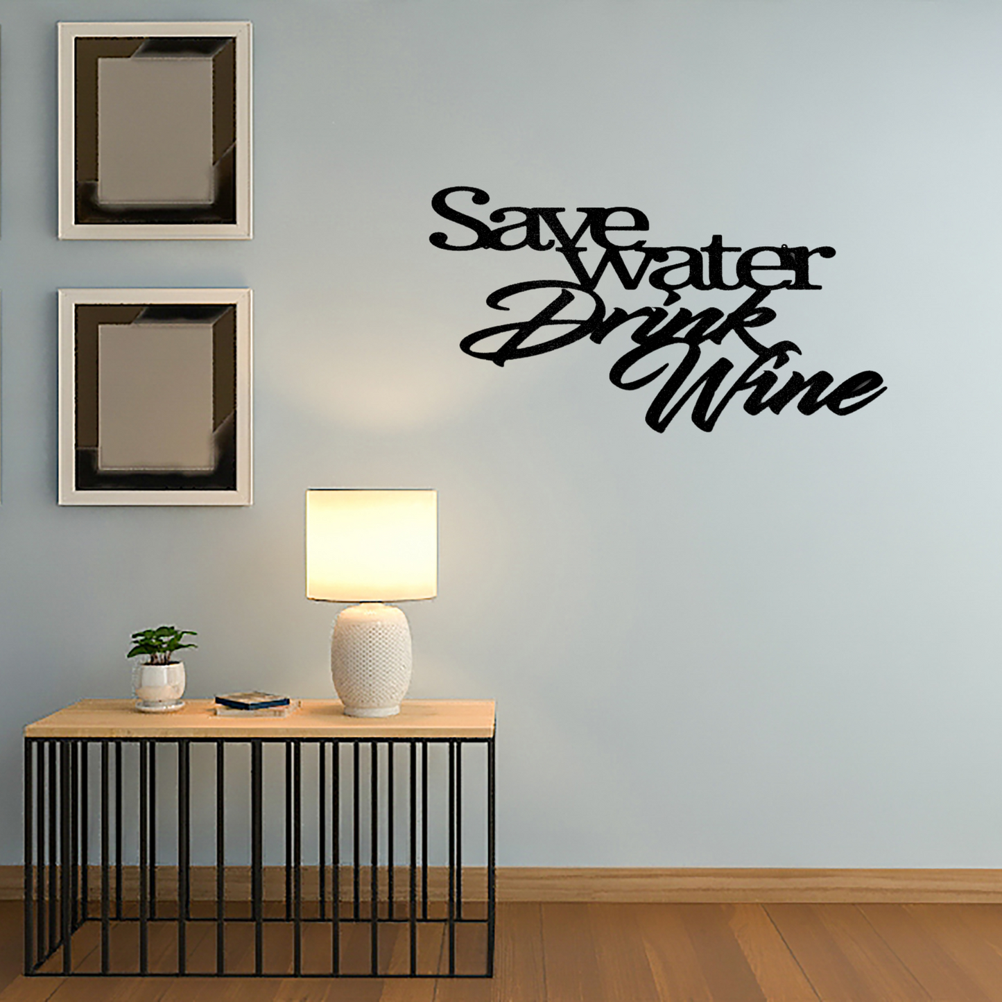 Drink Wine Quote - Steel Sign, Monogram Wall Art, Metal Decorative Sign, Door Hanger, Outdoor Metal Sign, Metal Monogram, Metal Signs