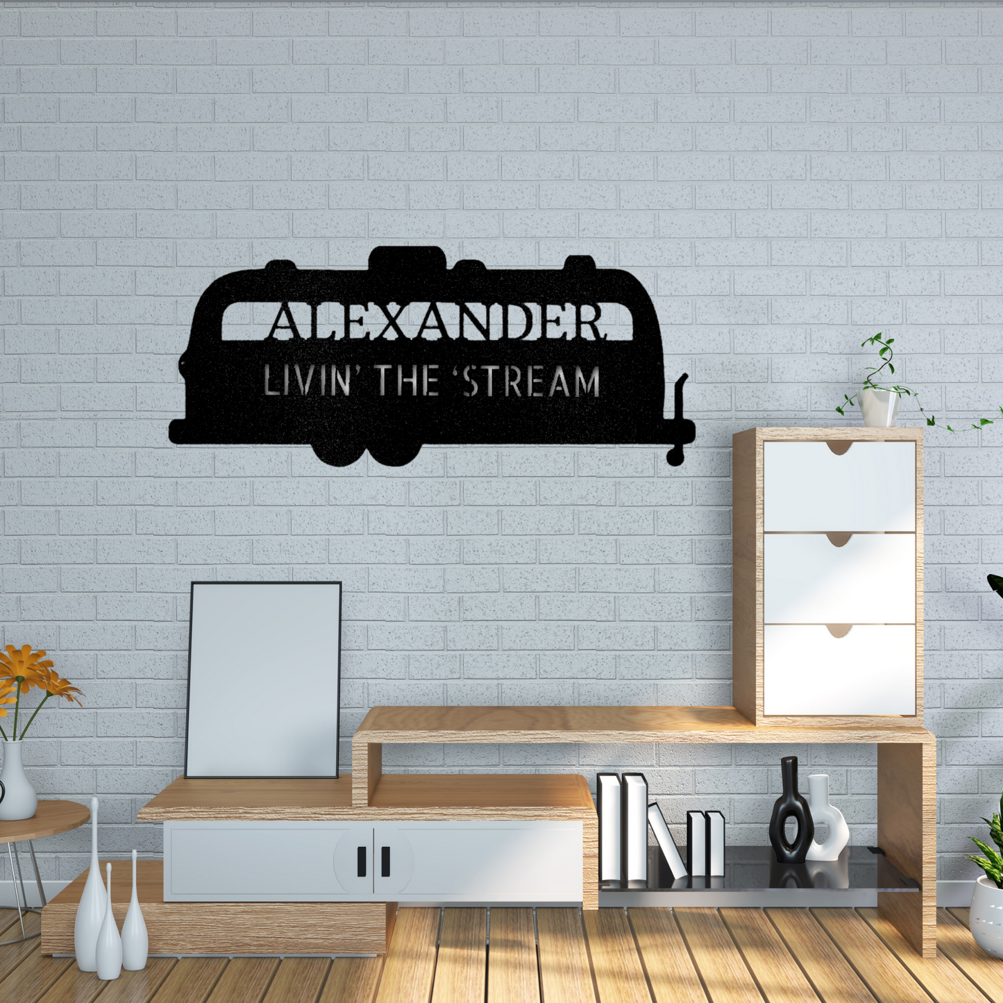 Airstream Monogram - Steel Sign, House Decor, Wall Art, Metal Signs, Metal Decorative Sign, Metal Monogram, Dining Room Wall Decor