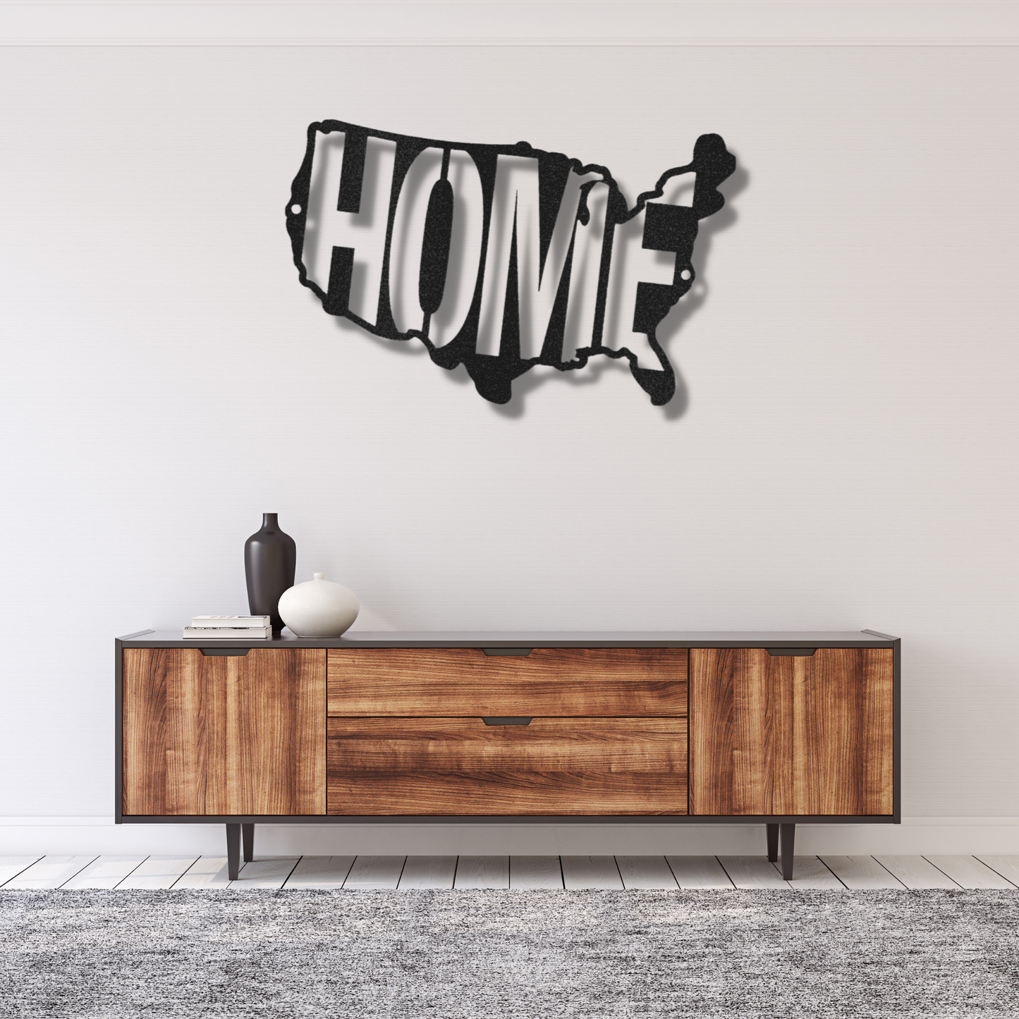 USA Home - Steel Sign, Personalized Metal Wall Decor, House Decor, Wall Art,  Metal Signs, Metal Decorative Sign, Metal Monogram