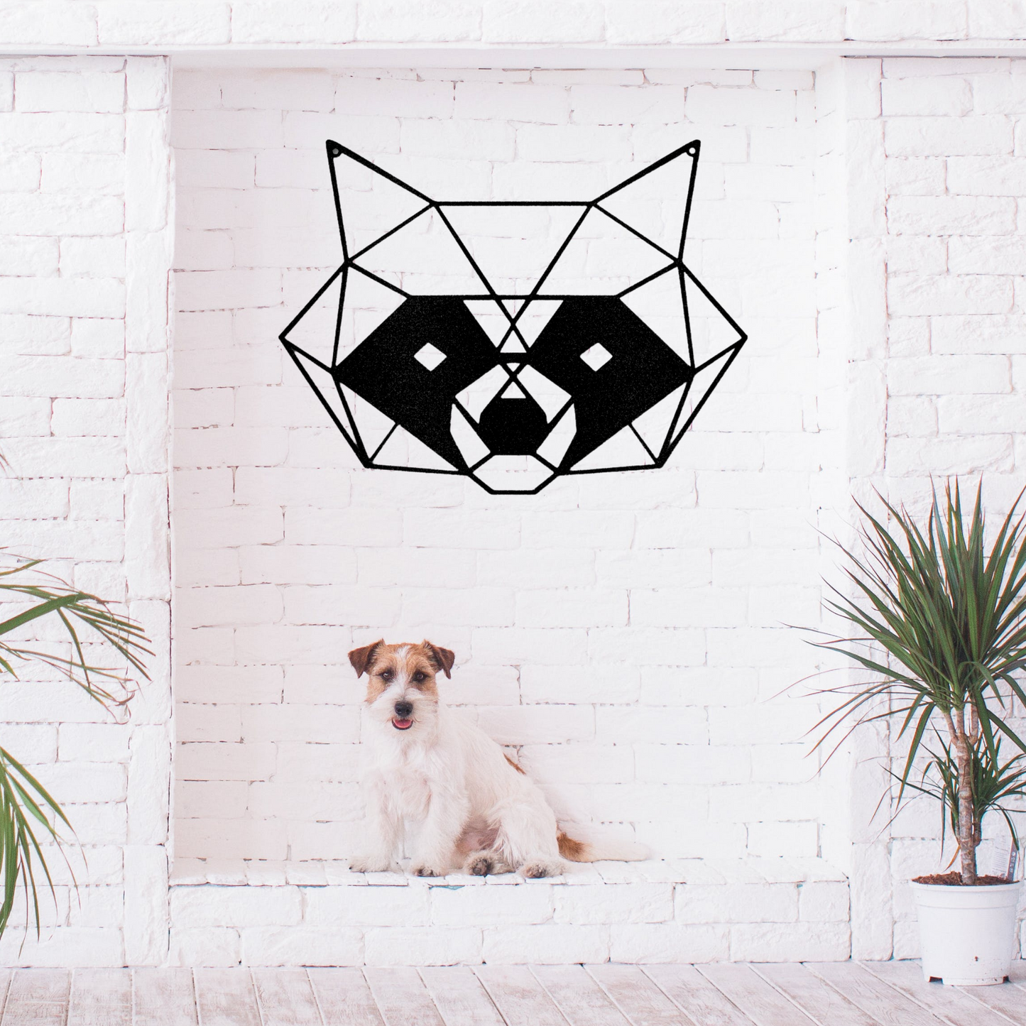 Geometric Raccoon - Steel Sign, Metal Monogram, House Decor, Wall Art, Metal Signs, Metal Decorative Signs, Door Hanger, Monogram Wall Art