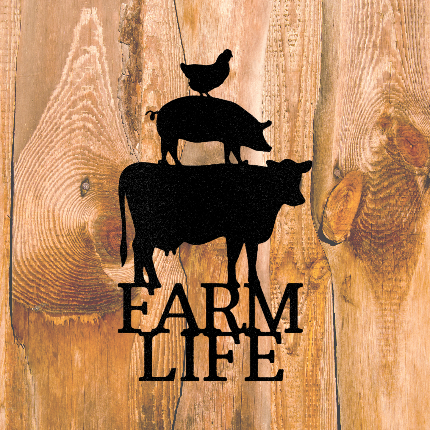 Farm Life Animals - Steel Sign, House Decor, Wall Art, Metal Signs, Metal Decorative Sign, Metal Monogram, Dining Room Wall Decor