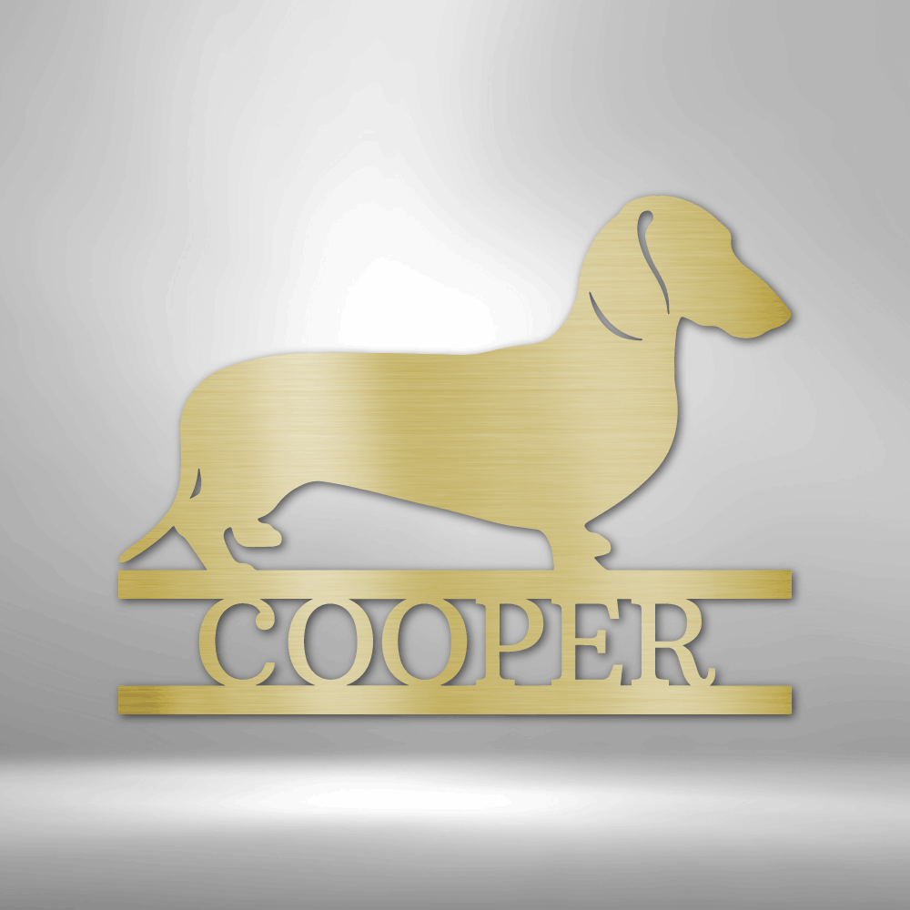 Dachshund Monogram - Steel Sign, Personalized Metal Wall Decor, House Decor, Wall Art, Metal Signs, Metal Decorative Sign, Metal Monogram