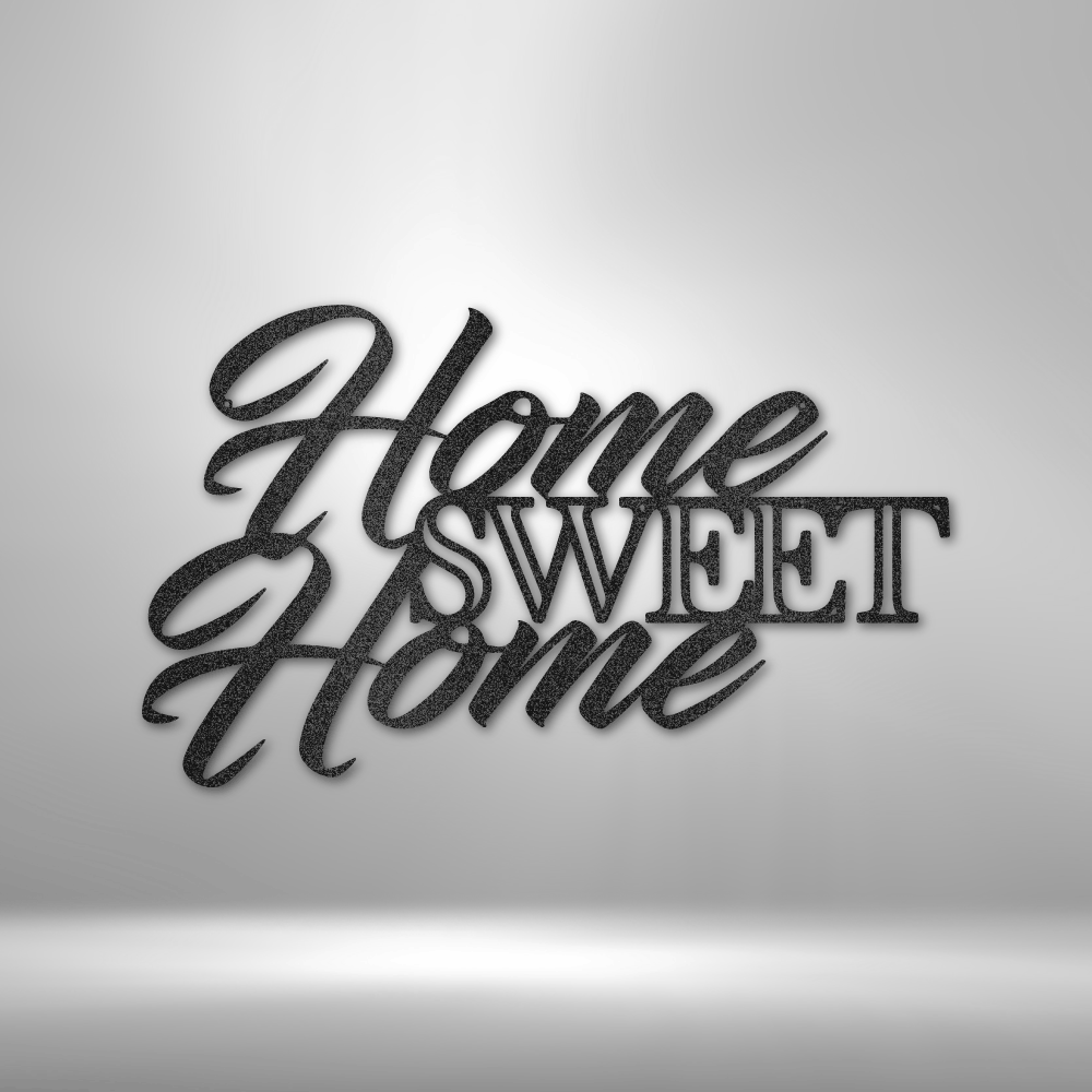 Home Sweet Home - Steel Sign,  Outdoor Name Sign Metal, Steel Signs, Personalized Metal Wall Decor, House Decor, Wall Art, Outdoor Signs