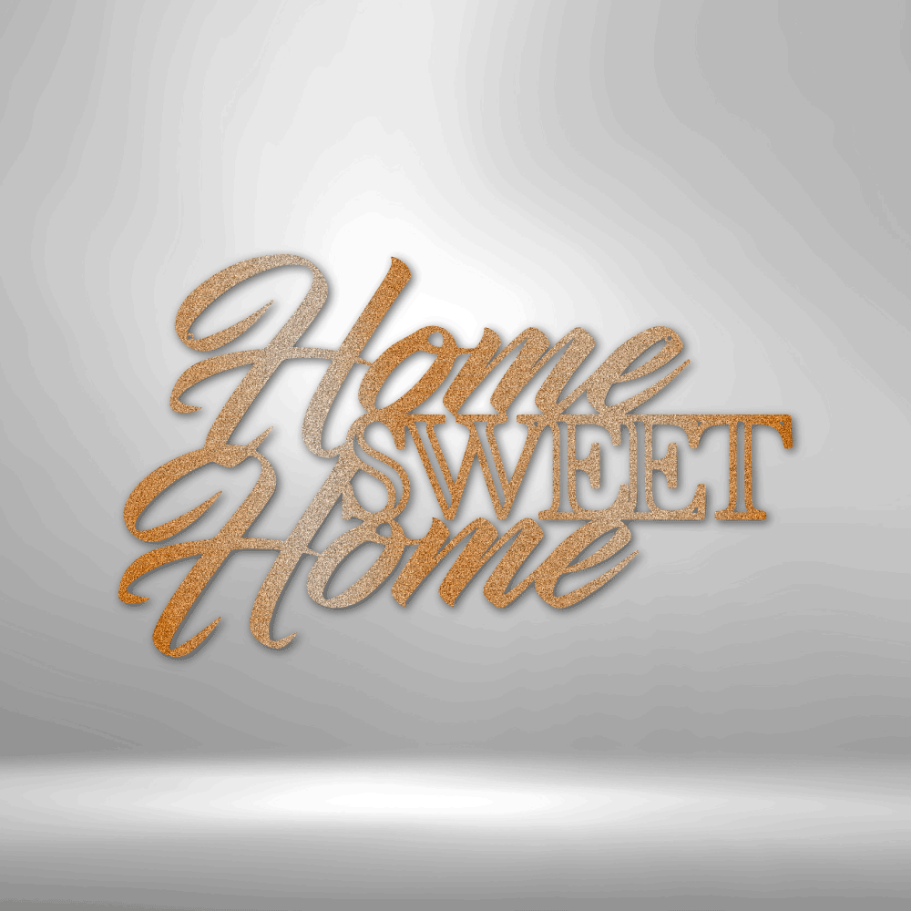 Home Sweet Home - Steel Sign,  Outdoor Name Sign Metal, Steel Signs, Personalized Metal Wall Decor, House Decor, Wall Art, Outdoor Signs