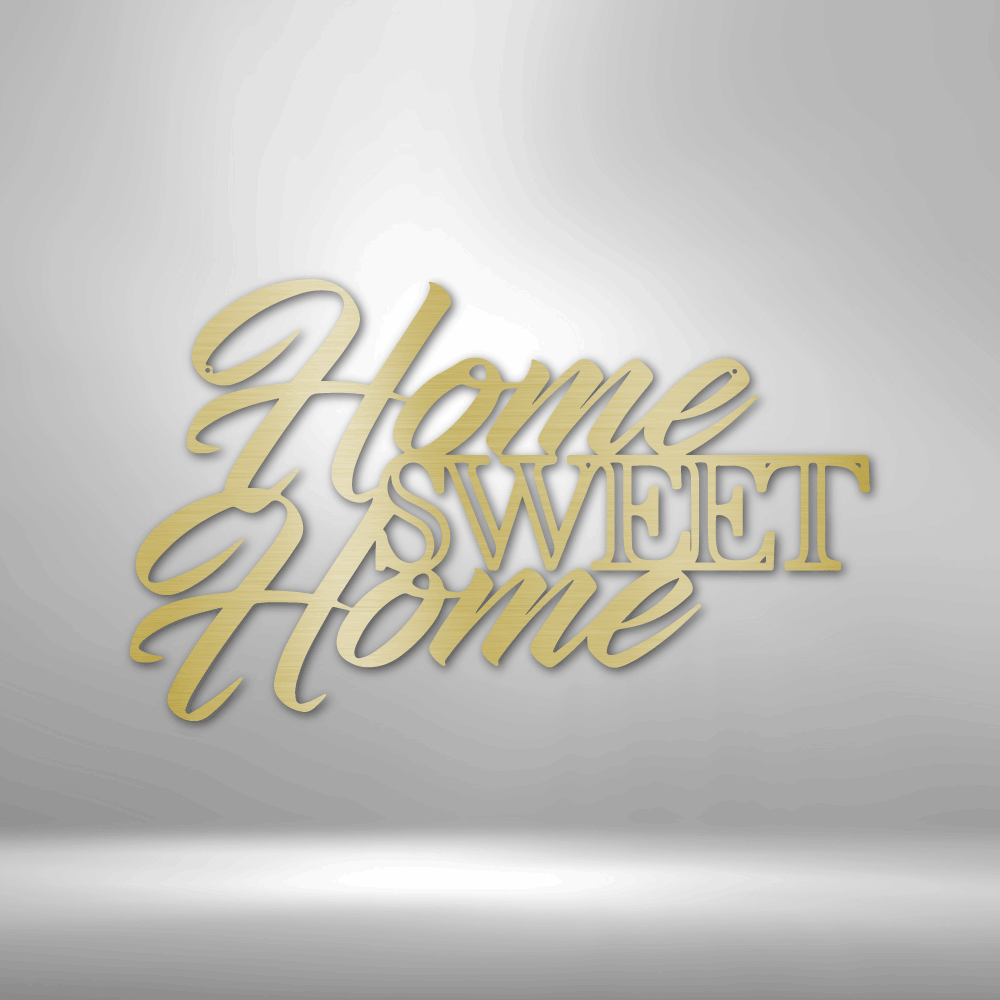 Home Sweet Home - Steel Sign,  Outdoor Name Sign Metal, Steel Signs, Personalized Metal Wall Decor, House Decor, Wall Art, Outdoor Signs