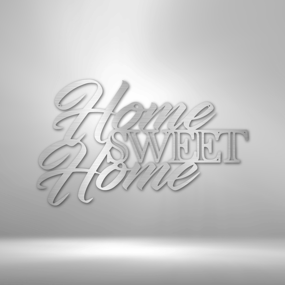 Home Sweet Home - Steel Sign,  Outdoor Name Sign Metal, Steel Signs, Personalized Metal Wall Decor, House Decor, Wall Art, Outdoor Signs