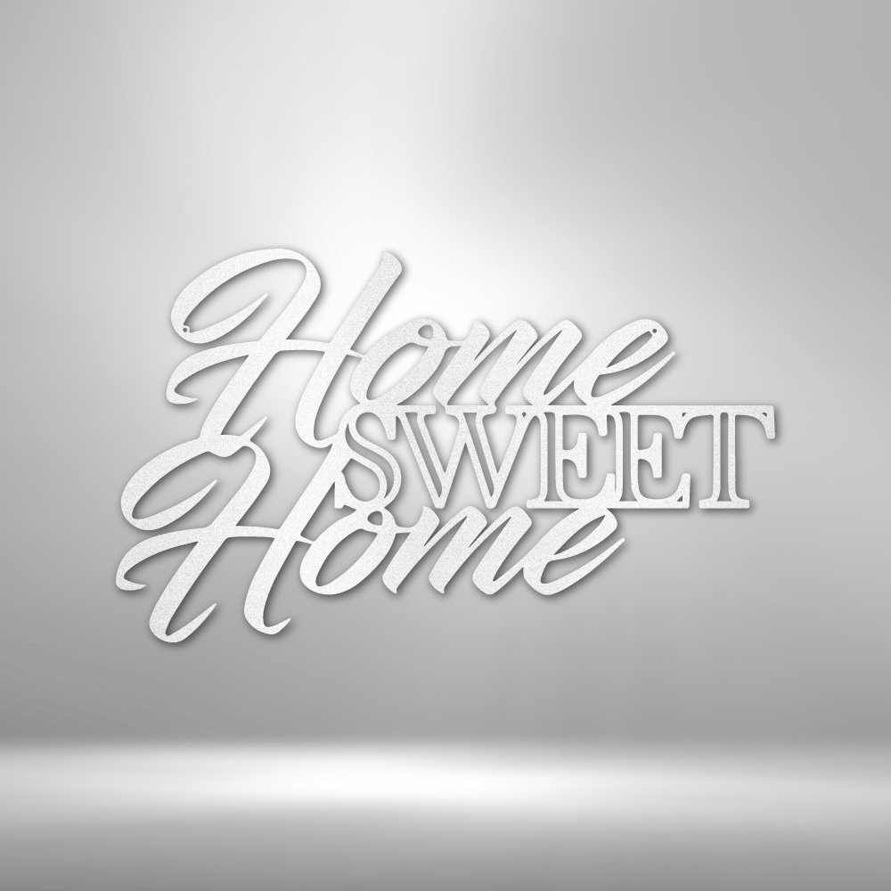 Home Sweet Home - Steel Sign,  Outdoor Name Sign Metal, Steel Signs, Personalized Metal Wall Decor, House Decor, Wall Art, Outdoor Signs