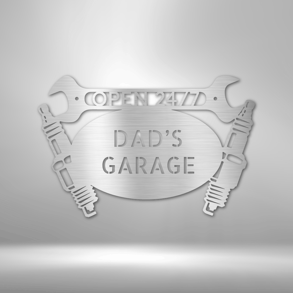 Car Garage Monogram - Steel Sign, Steel Signs, Personalized Metal Wall Decor, House Decor, Steel Signs, Personalized Metal Wall Decor