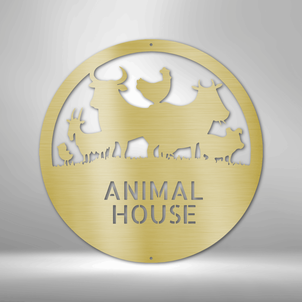 Animal House Monogram - Steel Sign, House Decor, Wall Art, Metal Signs, Metal Decorative Sign, Metal Monogram, Dining Room Wall Decor