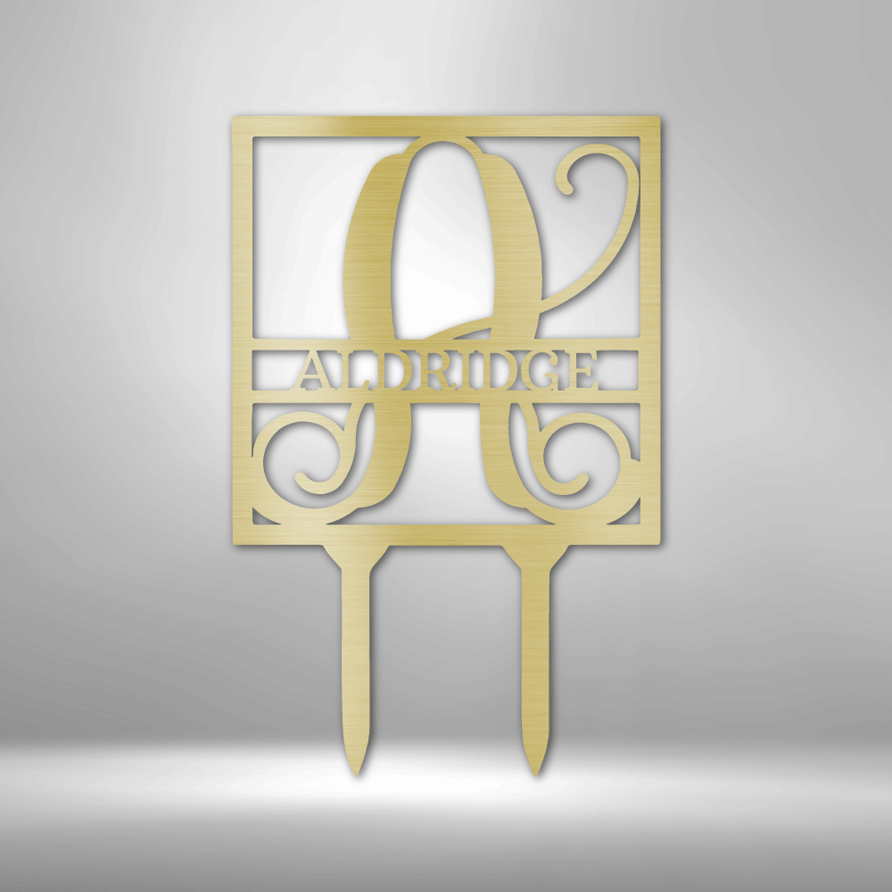 Square Stake Monogram - Steel Sign, House Decor, Wall Art, Metal Signs, Metal Decorative Sign, Metal Monogram, Dining Room Wall Decor