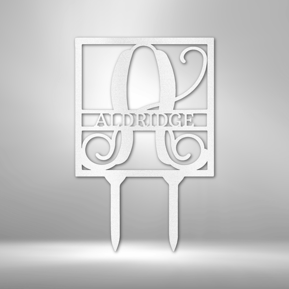 Square Stake Monogram - Steel Sign, House Decor, Wall Art, Metal Signs, Metal Decorative Sign, Metal Monogram, Dining Room Wall Decor