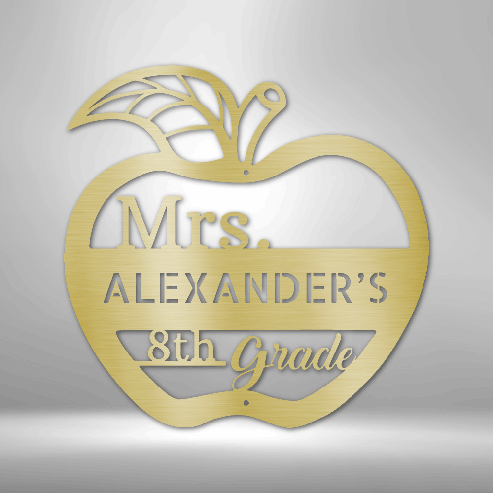 Teacher Appreciation Monogram - Steel Sign, Family Name Sign, House Decor, Wall Art, Metal Signs, Metal Decorative Sign, Metal Monogram