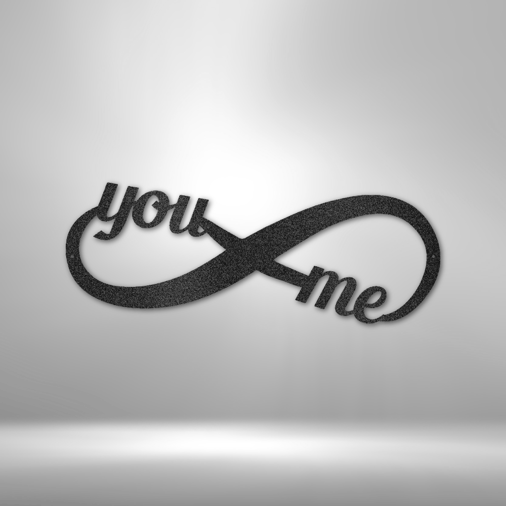 You and Me Infinity - Steel Sign, Family Name Sign, House Decor, Wall Art, Metal Signs, Metal Decorative Sign, Indoor Sign, Metal Monogram
