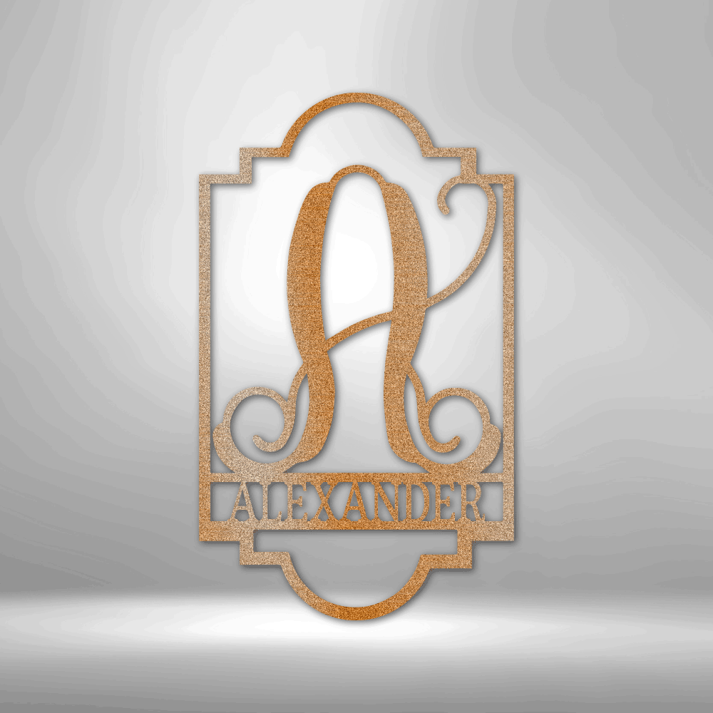 Regal Monogram - Steel Sign, House Decor, Wall Art, Metal Signs, Metal Decorative Sign, Indoor Sign, Metal Monogram, Dining Room Wall Decor