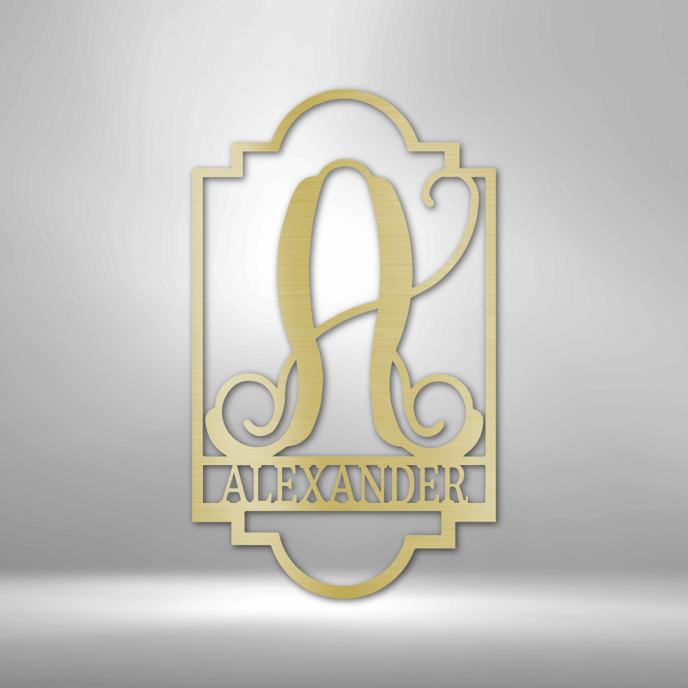 Regal Monogram - Steel Sign, House Decor, Wall Art, Metal Signs, Metal Decorative Sign, Indoor Sign, Metal Monogram, Dining Room Wall Decor