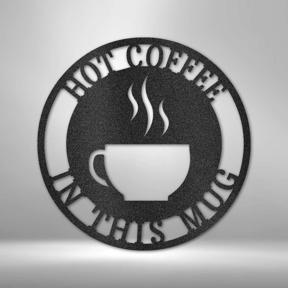 Coffee Haze Monogram - Steel Sign, Outdoor Signs, Metal Signs, Metal Decorative Sign, Business Metal Signs Personalized, Metal Monogram
