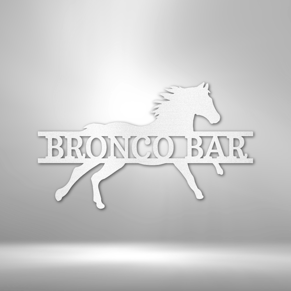 Sprinting Horse Monogram - Steel Sign, Business Metal Signs Personalized, Barn Decor, Door Hanger, Horse Rider, Metal Signs