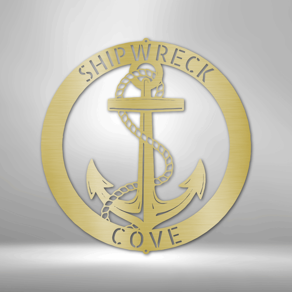 Elaborate Anchor Ring - Steel Sign, Personalized Metal Wall Decor, House Decor, Wall Art, Metal Signs, Metal Decorative Sign