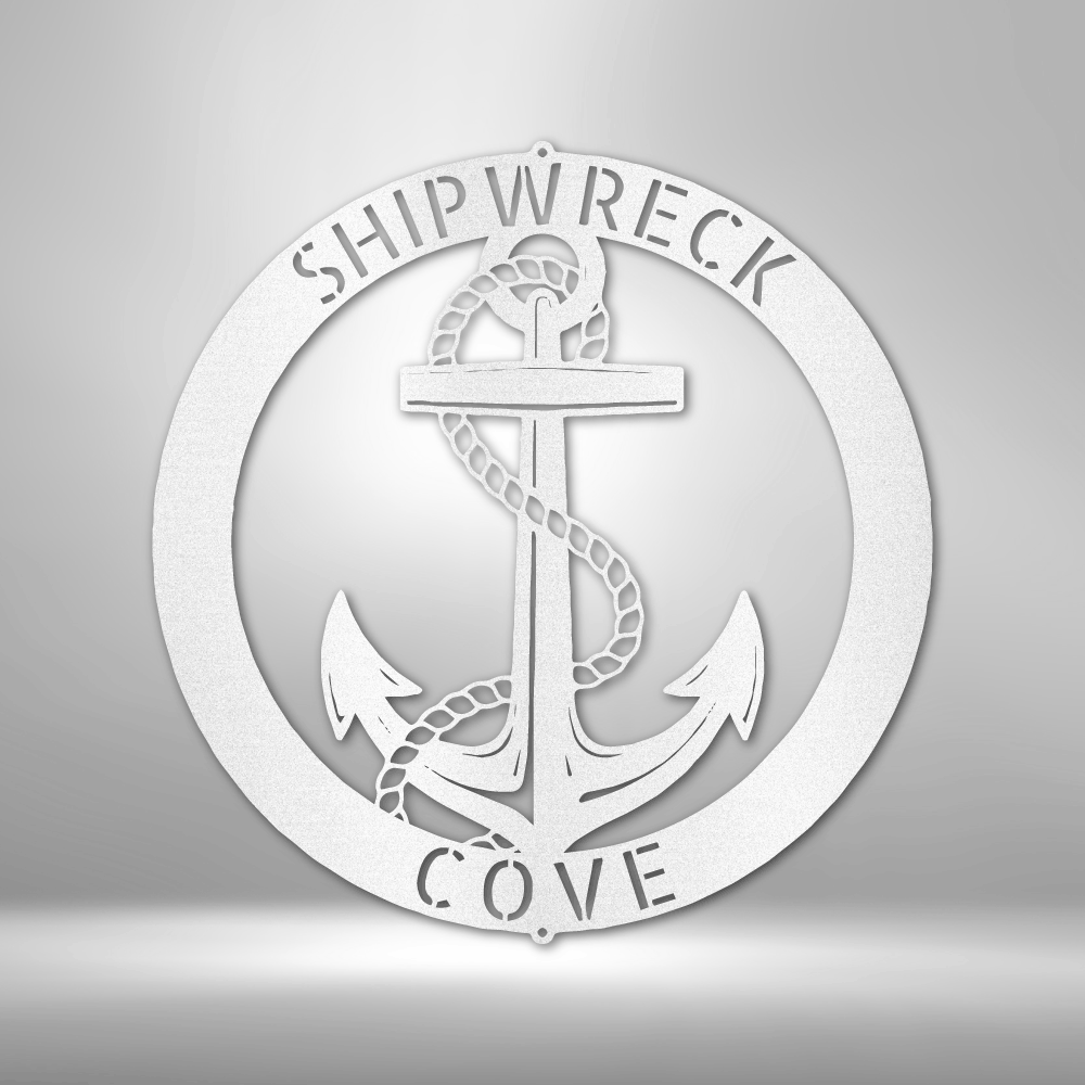 Elaborate Anchor Ring - Steel Sign, Personalized Metal Wall Decor, House Decor, Wall Art, Metal Signs, Metal Decorative Sign