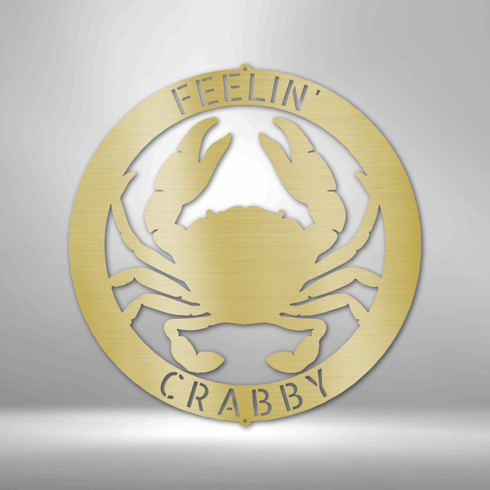 Crab Ring Monogram - Steel Sign, Business Metal Signs Personalized, Metal Monogram,  Dining Room Wall Decor, Metal Signs