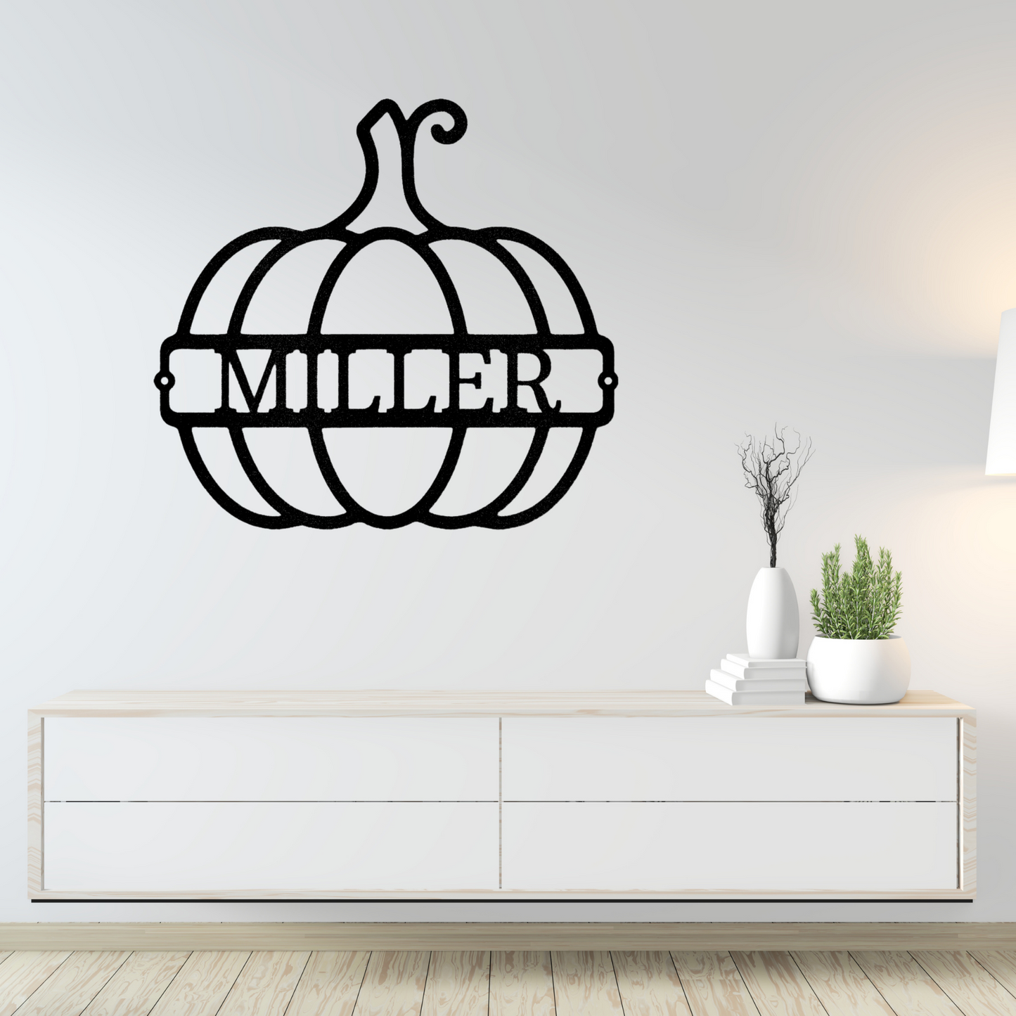 Big Pumpkin Monogram - Steel Sign, House Decor, Wall Art, Metal Signs, Metal Decorative Sign, Metal Monogram, Dining Room Wall Decor