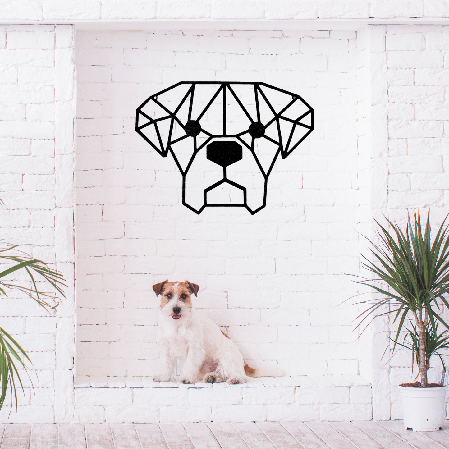 Geometric Dog - Steel Sign, Family Name Sign, House Decor, Wall Art, Metal Signs, Metal Decorative Sign, Indoor Sign, Metal Monogram