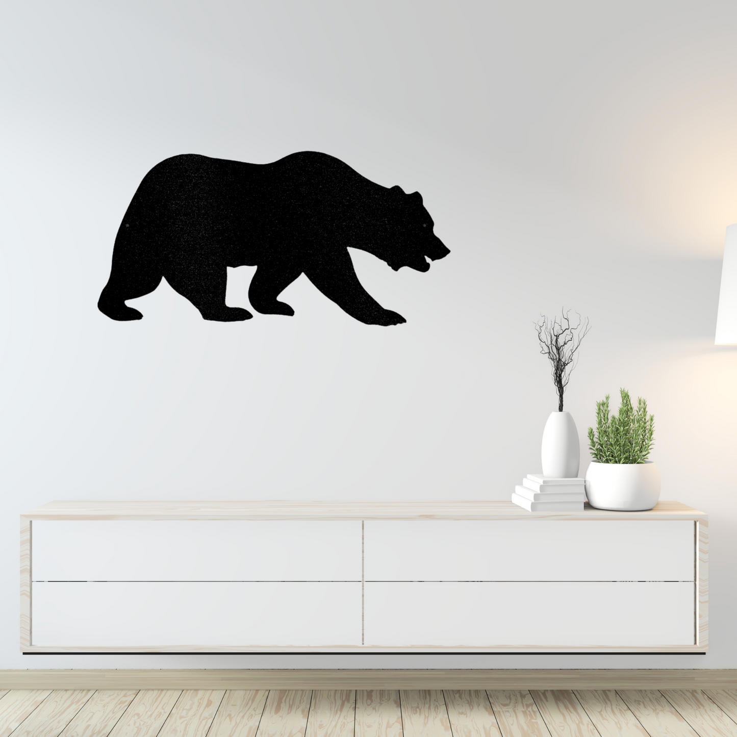 Grizzly Bear - Steel Sign, House Decor, Wall Art, Metal Signs, Metal Decorative Sign, Metal Monogram, Dining Room Wall Deco