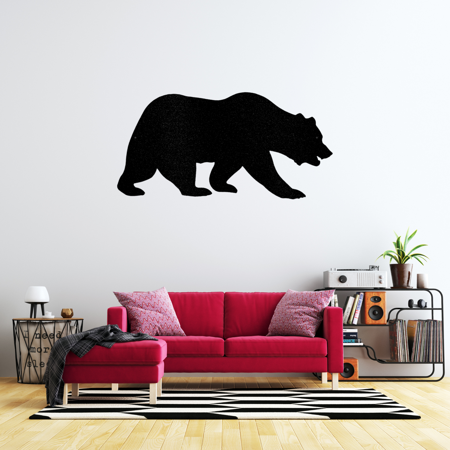 Grizzly Bear - Steel Sign, House Decor, Wall Art, Metal Signs, Metal Decorative Sign, Metal Monogram, Dining Room Wall Deco