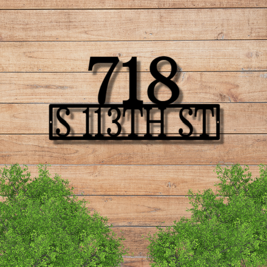 Address - Steel Sign, Metal Monogram, Steel Signs, Personalized Metal Wall Decor, Outdoor Signs, Metal Decorative Sign, Wall Art