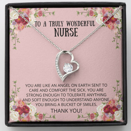 Nurses - Like Angels Forever Love Necklace - Gift for Nurse, Present, Gift Card, Thank You, Appreciation, Graduate, Leaving Card, Ornament, Life Gifts, Bracelet