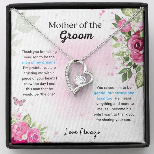 Mother Of The Groom - Thank You Forever Love Necklace, Mother Of Groom Gift, Mother-In-Law Gift, Parents Of Groom, Gift For Mother, Gift From Bride, Jewelry, Gift Ideas Groom