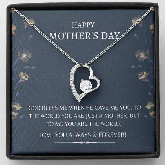 Mother's Day Forever Love Necklace, Mother's Day Gift, Card For Mom, Son Gift to Mom, Gift For Wife, Gift Ideas, Stepmom, Personalized Gifts, Gift From Kids, Gift For Her